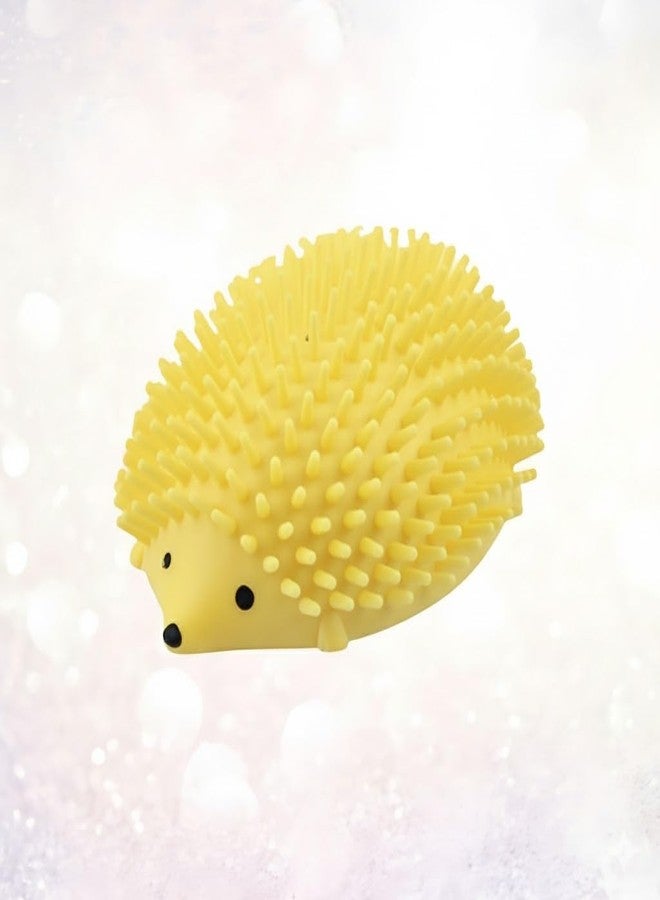 Vroxy Hedgehog Shape Pet Grooming Tool - Soft Bristle Massage Brush for Dogs & Cats, Reduces Itch, Stress & Loose Fur(1Pcs) (Yellow) - Image 1